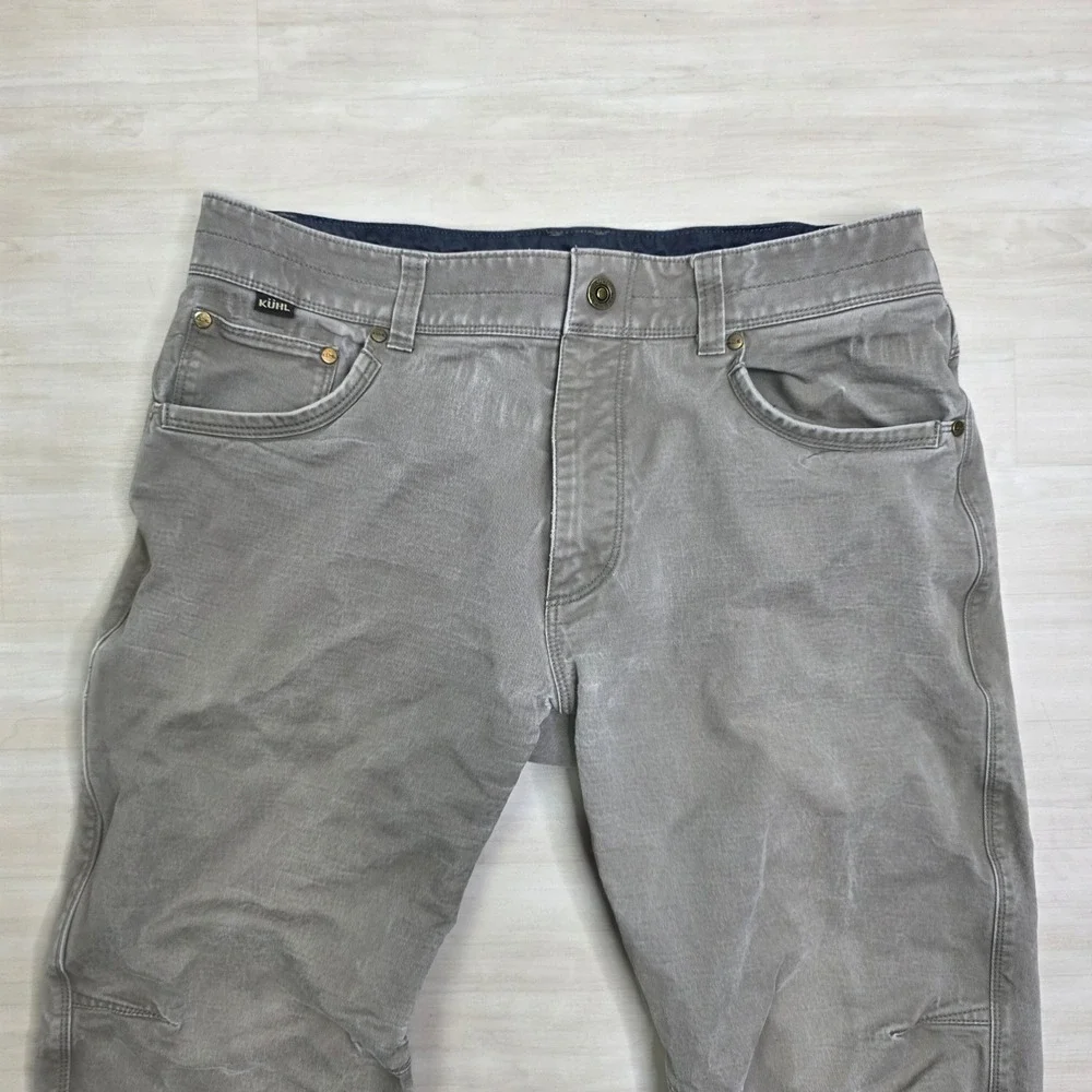 Kuhl Rydr Mens 32 x 29 Khaki Tan Vintage Patina Dye Articulated Workwear Pants